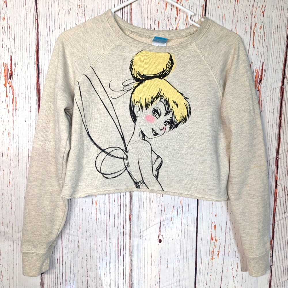 Cropped Tinkerbell Sweatshirt Size M EUC